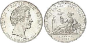 1 Thaler Regno di Baviera (1806 - 1918) Argento Ludovico I di Baviera (re)(1786 – 1868)