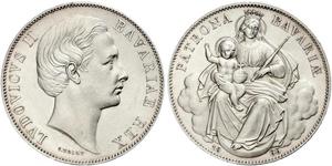 1 Thaler Regno di Baviera (1806 - 1918) Argento Ludovico II di Baviera(1845 – 1886)