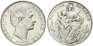 1 Thaler Regno di Baviera (1806 - 1918) Argento Ludovico II di Baviera(1845 – 1886)