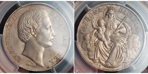1 Thaler Regno di Baviera (1806 - 1918) Argento Ludovico II di Baviera(1845 – 1886)