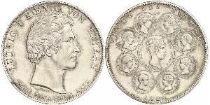 1 Thaler Regno di Baviera (1806 - 1918) Argento Ludovico I di Baviera (re)(1786 – 1868)