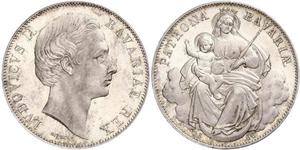 1 Thaler Regno di Baviera (1806 - 1918) Argento Ludovico II di Baviera(1845 – 1886)