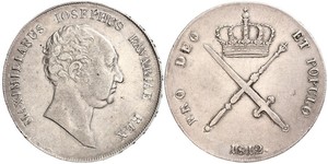 1 Thaler Regno di Baviera (1806 - 1918) Argento Massimiliano I Giuseppe di Baviera (1756 - 1825)