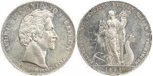 1 Thaler Regno di Baviera (1806 - 1918) Argento Ludovico I di Baviera (re)(1786 – 1868)