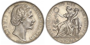 1 Thaler Regno di Baviera (1806 - 1918) Argento Ludovico II di Baviera(1845 – 1886)