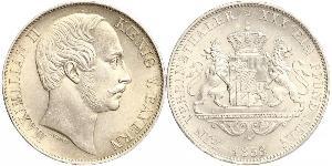 1 Thaler Regno di Baviera (1806 - 1918) Argento Massimiliano II di Baviera(1811 - 1864)