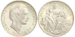 1 Thaler Regno di Baviera (1806 - 1918) Argento Ludovico II di Baviera(1845 – 1886)