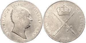 1 Thaler Regno di Baviera (1806 - 1918) Argento Massimiliano I Giuseppe di Baviera (1756 - 1825)