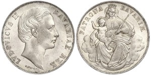 1 Thaler Regno di Baviera (1806 - 1918) Argento Ludovico II di Baviera(1845 – 1886)