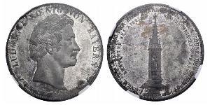 1 Thaler Regno di Baviera (1806 - 1918) Argento Ludovico I di Baviera (re)(1786 – 1868)