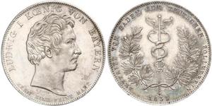 1 Thaler Regno di Baviera (1806 - 1918) Argento Ludovico I di Baviera (re)(1786 – 1868)