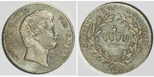 1 Thaler Regno di Baviera (1806 - 1918) Argento Ludovico I di Baviera (re)(1786 – 1868)