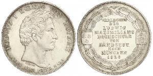 1 Thaler Regno di Baviera (1806 - 1918) Argento Ludovico I di Baviera (re)(1786 – 1868)