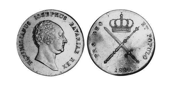 1 Thaler Regno di Baviera (1806 - 1918) Argento Massimiliano I Giuseppe di Baviera (1756 - 1825)