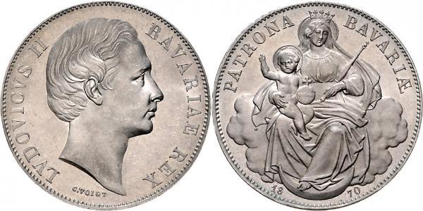 1 Thaler Regno di Baviera (1806 - 1918) Argento Ludovico II di Baviera(1845 – 1886)
