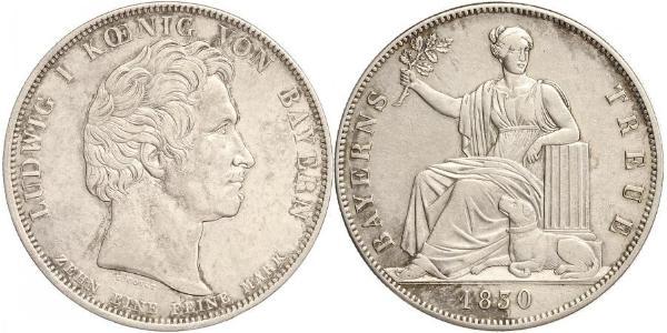 1 Thaler Regno di Baviera (1806 - 1918) Argento Ludovico I di Baviera (re)(1786 – 1868)