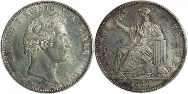 1 Thaler Regno di Baviera (1806 - 1918) Argento Ludovico I di Baviera (re)(1786 – 1868)