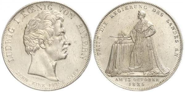 1 Thaler Regno di Baviera (1806 - 1918) Argento Ludovico I di Baviera (re)(1786 – 1868)