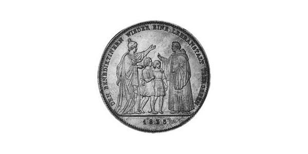 1 Thaler Regno di Baviera (1806 - 1918) Argento Ludovico I di Baviera (re)(1786 – 1868)