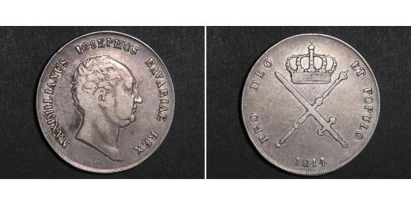 1 Thaler Regno di Baviera (1806 - 1918) Argento Massimiliano I Giuseppe di Baviera (1756 - 1825)