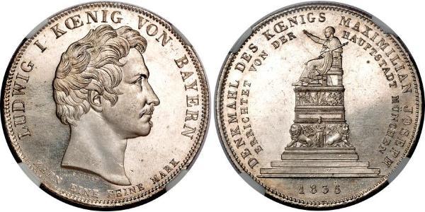 1 Thaler Regno di Baviera (1806 - 1918) Argento 