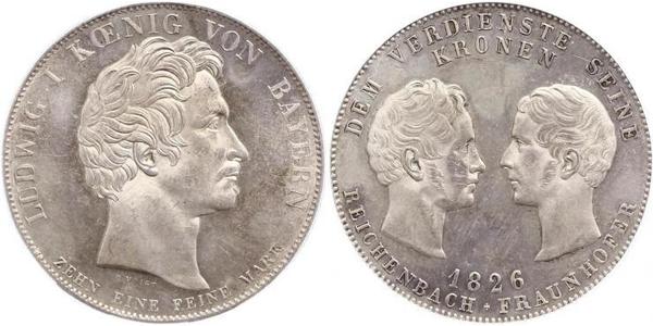 1 Thaler Regno di Baviera (1806 - 1918) Argento 