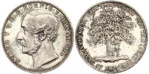 1 Thaler Regno di Hannover (1814 - 1866) Argento Giorgio V di Hannover (1819 - 1878)