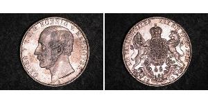 1 Thaler Regno di Hannover (1814 - 1866) Argento Giorgio V di Hannover (1819 - 1878)