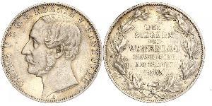 1 Thaler Regno di Hannover (1814 - 1866) Argento Giorgio V di Hannover (1819 - 1878)