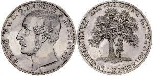 1 Thaler Regno di Hannover (1814 - 1866) Argento Giorgio V di Hannover (1819 - 1878)