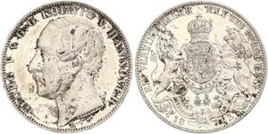 1 Thaler Regno di Hannover (1814 - 1866) Argento Giorgio V di Hannover (1819 - 1878)