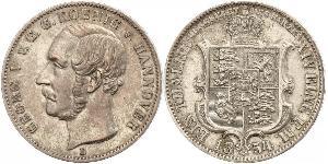 1 Thaler Regno di Hannover (1814 - 1866) Argento Giorgio V di Hannover (1819 - 1878)