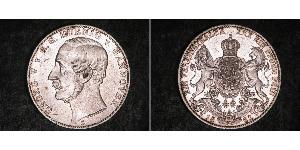 1 Thaler Regno di Hannover (1814 - 1866) Argento Giorgio V di Hannover (1819 - 1878)
