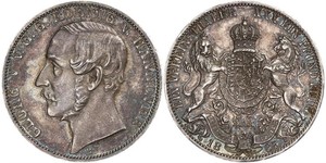 1 Thaler Regno di Hannover (1814 - 1866) Argento Giorgio V di Hannover (1819 - 1878)