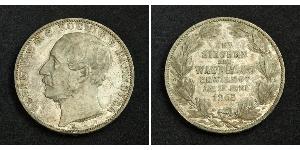 1 Thaler Regno di Hannover (1814 - 1866) Argento Giorgio V di Hannover (1819 - 1878)