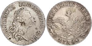 1 Thaler Regno di Prussia (1701-1918) Argento Federico II di Prussia (1712 – 1786)