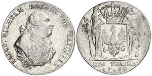 1 Thaler Regno di Prussia (1701-1918) Argento Federico Guglielmo II di Prussia