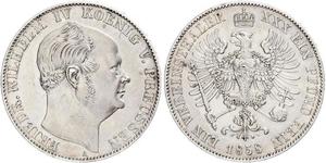 1 Thaler Regno di Prussia (1701-1918) Argento Federico Guglielmo IV di Prussia (1795 - 1861)