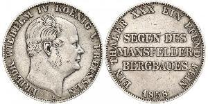 1 Thaler Regno di Prussia (1701-1918) Argento Federico Guglielmo IV di Prussia (1795 - 1861)