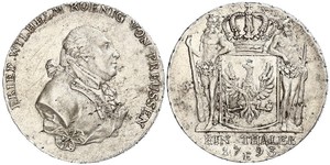 1 Thaler Regno di Prussia (1701-1918) Argento Federico Guglielmo II di Prussia