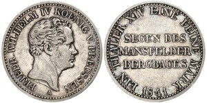 1 Thaler Regno di Prussia (1701-1918) Argento Federico Guglielmo IV di Prussia (1795 - 1861)