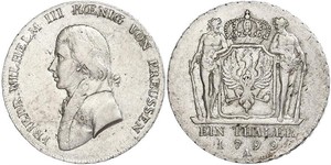 1 Thaler Regno di Prussia (1701-1918) Argento Federico Guglielmo III di Prussia  (1770 -1840)