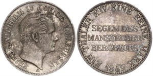 1 Thaler Regno di Prussia (1701-1918) Argento Federico Guglielmo IV di Prussia (1795 - 1861)