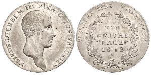 1 Thaler Regno di Prussia (1701-1918) Argento Federico Guglielmo III di Prussia  (1770 -1840)