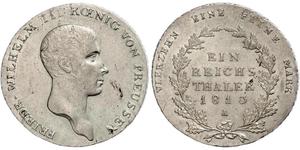 1 Thaler Regno di Prussia (1701-1918) Argento Federico Guglielmo III di Prussia  (1770 -1840)