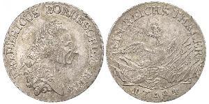 1 Thaler Regno di Prussia (1701-1918) Argento Federico II di Prussia (1712 – 1786)