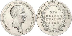 1 Thaler Regno di Prussia (1701-1918) Argento Federico Guglielmo III di Prussia  (1770 -1840)