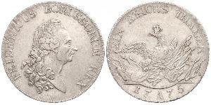 1 Thaler Regno di Prussia (1701-1918) Argento Federico II di Prussia (1712 – 1786)