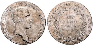 1 Thaler Regno di Prussia (1701-1918) Argento Federico Guglielmo III di Prussia  (1770 -1840)