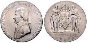 1 Thaler Regno di Prussia (1701-1918) Argento Federico Guglielmo III di Prussia  (1770 -1840)